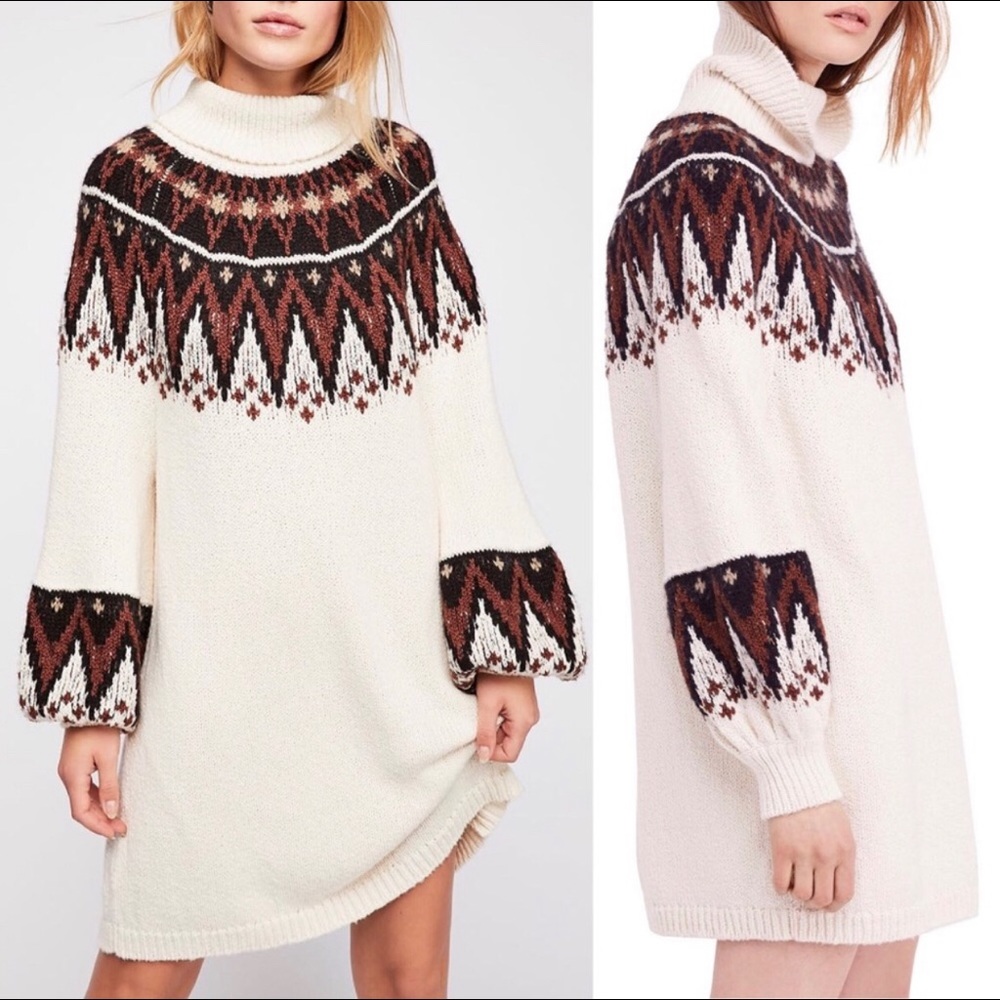 NWT Free People Scotland Sweater Mini Dress